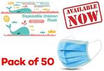50 x Kids Face Masks 3 Ply $5.99 + Shipping from $6.99 @ JohnnyBoy