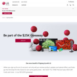 Win a Share of $25,000 Worth of LG TVs, Laptops, Earbuds, Vacuums and Wish Gift Cards from LG