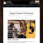 Win a Zager Easy Play Custom Acoustic Guitar & a Deluxe Accessories Pack from Zager Guitars