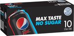 Pepsi Max 10x 375ml Cans $5 + Delivery ($0 with Prime/ $39 Spend) @ Amazon AU