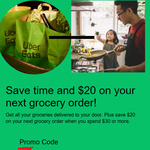 Uber Eats Groceries - Save $20 When You Spend $30