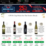 25% off Wine Sitewide + $9.95 Delivery Per Case