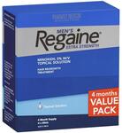 Regaine Men's Extra Strength Minoxidil Hair Regrowth Treatment 4x 60ml $76.64 + Delivery ($0 C&C/ In-Store) @ Chemist Warehouse