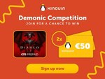 Win a €70 Diablo IV Battle.net Giftcard or 1 of 2 x €50 Kinguin Giftcards from Kinguin