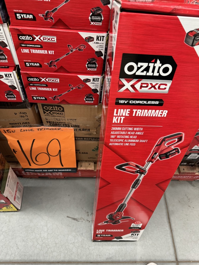 Ozito PXC 18V Cordless Line Trimmer Kit 169 Bunnings Warehouse