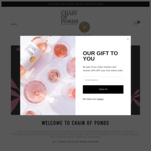 50% off Storewide + Delivery @ Chain of Ponds Wines