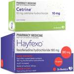 70x Hayfexo Fexofenadine 180mg + 30x Cetrine Cetirizine 10mg $15 Delivered @ Pharmacysavings