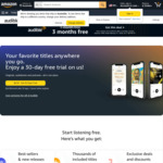 Audible US Premium Plus 3-Month Free Trial (Usually 30 Days, Ongoing US$14.95/Month) @ Amazon US