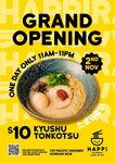 [NSW] Kyushu Tonkotsu Ramen $10 (Save $5) @ Happi Ramen, Gordon