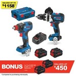 Bosch Blue 18V Drill & Impact Wrench/Driver Kit, 4x 8A Batteries + Pencil & Bonus $100 Member Points: $500.95 Del @ Total Tools