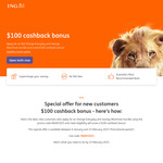 $100 Cashback for Opening Orange Everyday & Savings Maximiser Accounts (New Customers Only, 5 Card Transactions Required) @ ING