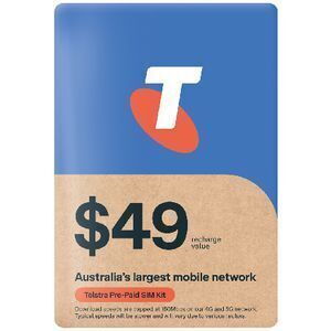 Telstra $49 Pre-Paid SIM Kit for $19 + Delivery ($0 with $65 Metro Order/ OnePass/ C&C/ In-Store) @ Officeworks
