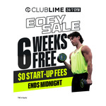 6 Weeks Free Gym Membership + $0 Access Card + $0 Activation (New Customers Only, Min Cost $95.60) @ Club Lime