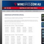 WINEBROS - Ozbargain Special discount voucher giveaway! $30, $20 or $10 discount sitewide