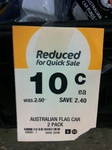 Australian Car Flags 2-pk $0.10 ea (Was $2.50) @ Woolworths Carlton VIC