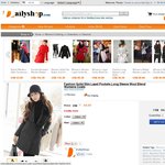 Fashion Solid Slim Lapel Pockets Long Sleeve Wool Blend Womens Coats 28% OFF $32.18 Shipped