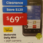 Motorola Defy Mini $69 Optus Locked @ Post Office