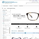 Receive Your First Frame Free at ClearlyContacts.com.au, Use Code FFF