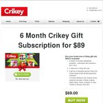 Crikey Gift Sub $89 - Includes a Free Gift Box of Gourmet Treats from Utaste Worth $44.60