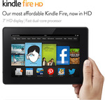 Amazon Kindle HD $134 USD+P&H. Apply Coupon Code KNDLFIRE to Get $50 off
