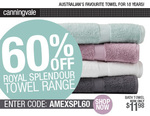 60% off the Royal Splendour Towel Range from Canningvale [AMEX Required]