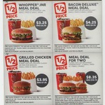 Hungry Jacks Salisbury SA- Whopper JNR Meal $3.75, Bacon Deluxe Meal $4.25 & MORE