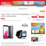 Win 1 of 3 LG G3 Smartphone and G Watch Packs from Body+Soul