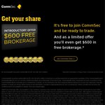 Commsec $600 Free Brokerage Offer for New Customers Opening a New Commsec Trading Account