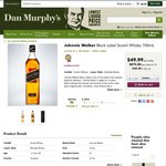 2x Johnnie Walker Black Label Scotch Whisky 700ml $79 @ Dan Murphy's