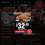 40% off Online Pizza Orders (Delivery or Pick-up) National @ Domino's