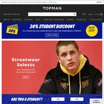 Free Shipping No Minimum Spend + 10% off @ Topman