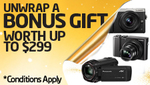 Bonus Gift Worth up to $299 (25mm Lens/Battery Charger Kit/Battery) with Selected Panasonic Lumix Camera Purchases