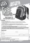 Free Backpack (With Purchase) Up & Go Promotion