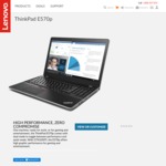 ThinkPad E570p $1099 (15.6" FHD IPS, i5-7300HQ, 8GB RAM, 128GB SSD, GTX1050ti 2GB) + 15% off Accessories from Lenovo