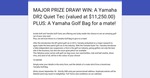 Win a Yamaha DR2 Quiet Tec Golf Car Worth $11,250 & Yamaha Golf Bag from Inside Golf/Yamaha Golf Carts