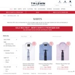 T.M.Lewin 4 Shirts for $162 Delivered ($40.50/Shirt)