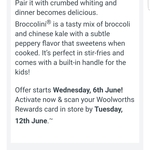 FREE Bunch of Broccollini @ Woolworths - Offer via Email (Woolworths Rewards Members)