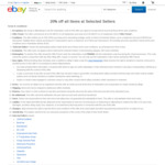 20% off Parts & Accessories (Max Discount of $1000) @ eBay