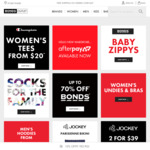 Bonds Outlet OzBargain12 Deal - 20% off Site Wide (Some Exclusions Apply, Free Shipping on $49+ Spend)
