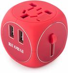 30% off Universal Travel Adapter with Travel Case $18.99 (Was $26.99) + Delivery (Free with Prime/ $49 Spend) @ RUOBAI Amazon AU