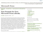 Free Microsoft Press eBooks - Now Available as EPUB and MOBI