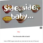 Free Regular Side with Any Main Item Purchase @ Nando's