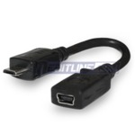 4.5" Micro USB to Mini USB Data & Charger Cable - 2pk for USD$0.99 Delivered