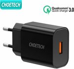 CHOETECH Quick Charge 3.0 18W USB Wall Charger US/EU Plug US$2.92 (~A$4.52) after Seller Discount @ CHOETECH via AliExpress