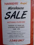 Havaianas & Dupe Warehouse 3-Day Sale - Nothing over $10