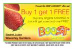 Buy 1 Get 1 FREE Juice Drink at Boost Juice Bar