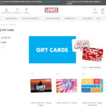 20% off Lowes eGift Cards @ Lowes