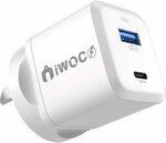 iwoco 30W 2-Port USB C Charger and QC 3.0 USB A Charger $24.49 + Delivery ($0 with Prime/ $39 Spend) @ Iwoco Amazon AU