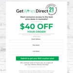 $40 off $100 Spend Voucher @ Get Wines Direct (New Customers/Those Who Haven't Ordered in 1 Year)