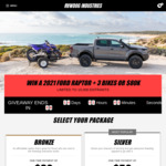 Win a 2021 Ford Ranger Raptor + 3 Yamaha Dirt Bikes Worth $125k or 80k Cash from Rawdog Industries